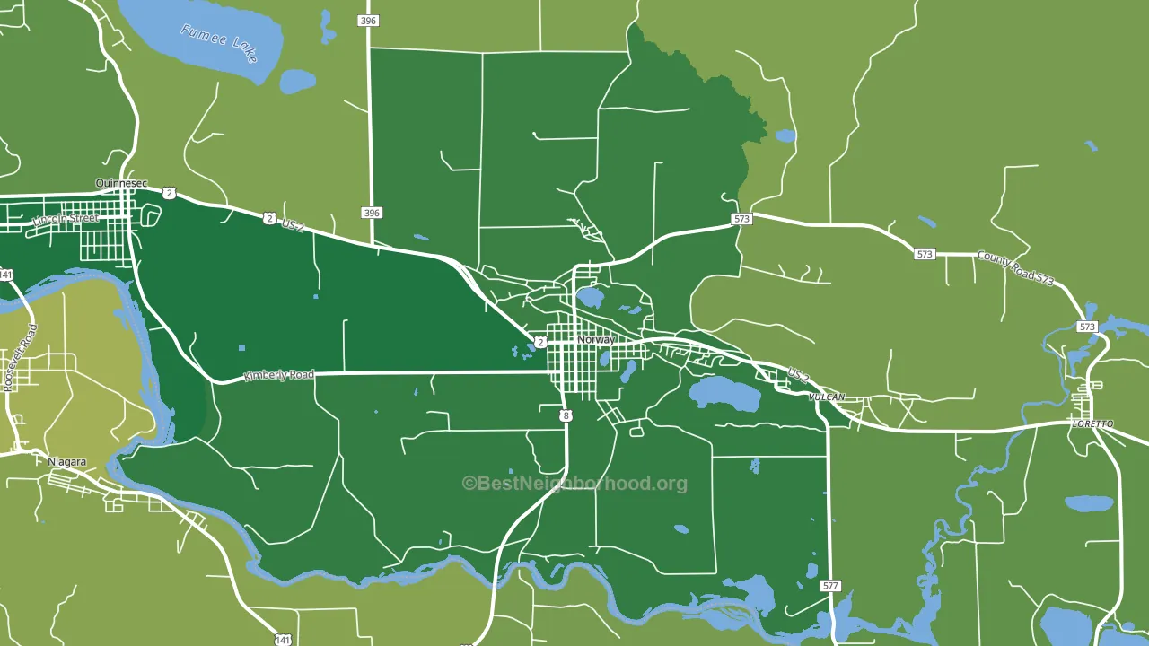 49870, MI block-group voter-turnout map