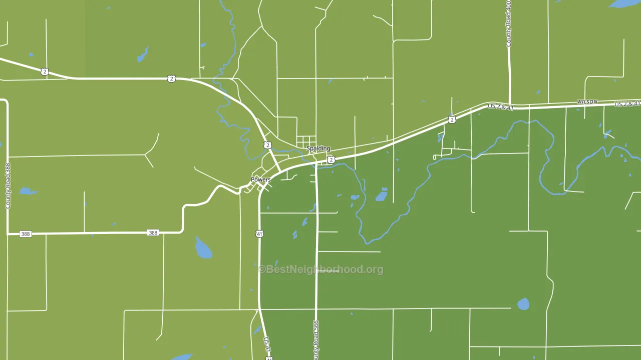 49874, MI block-group voter-turnout map