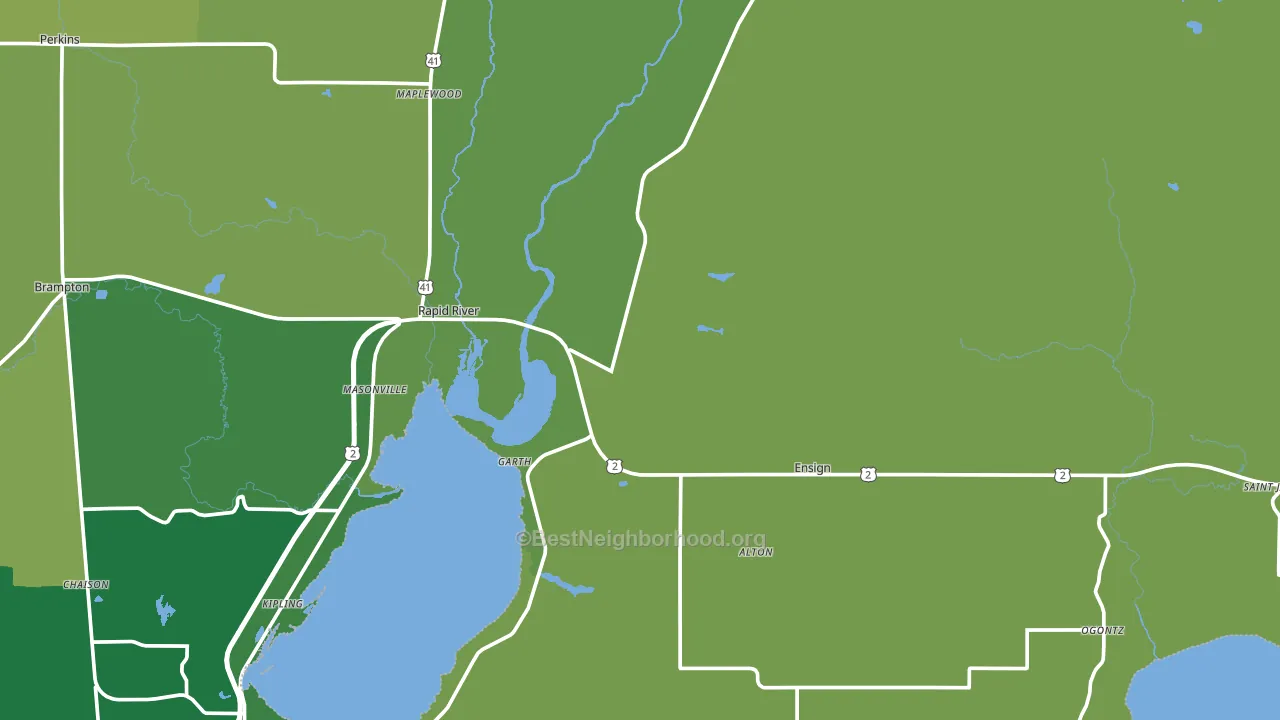 49878, MI block-group voter-turnout map