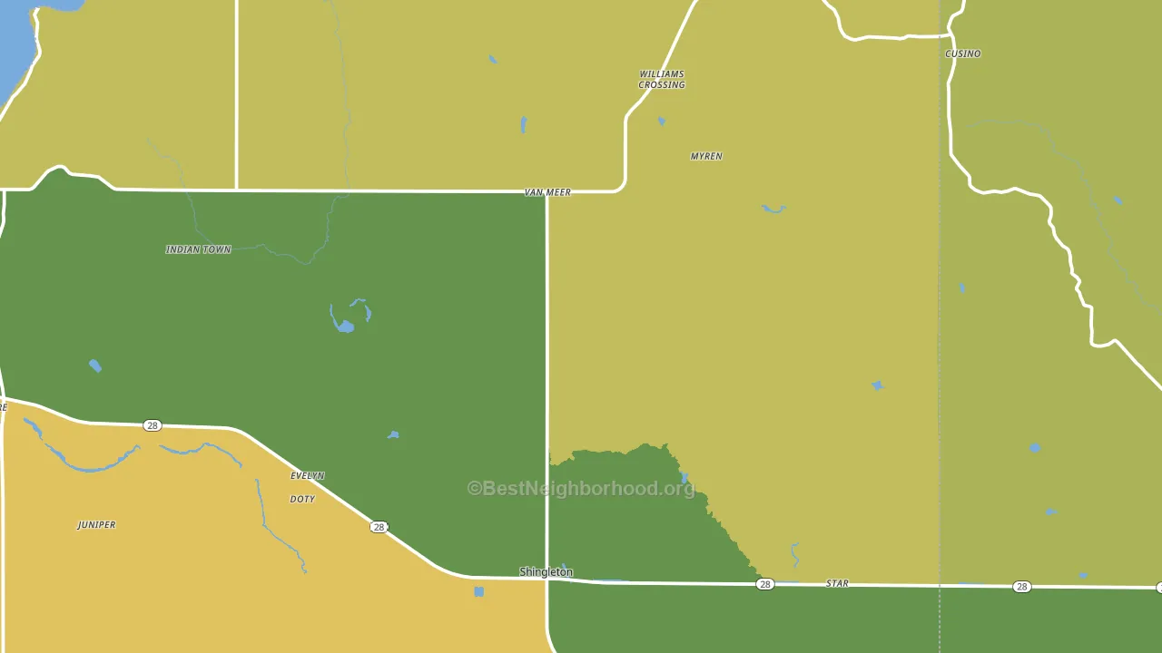 49884, MI block-group voter-turnout map