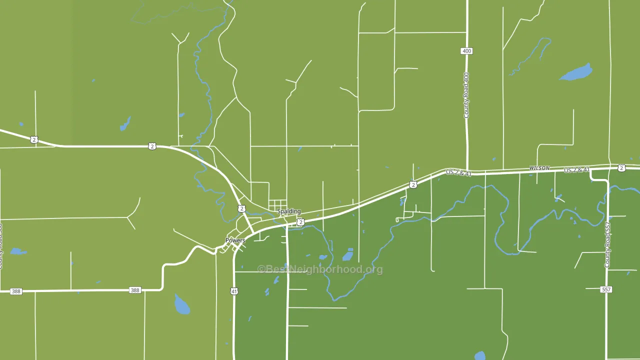 49886, MI block-group voter-turnout map