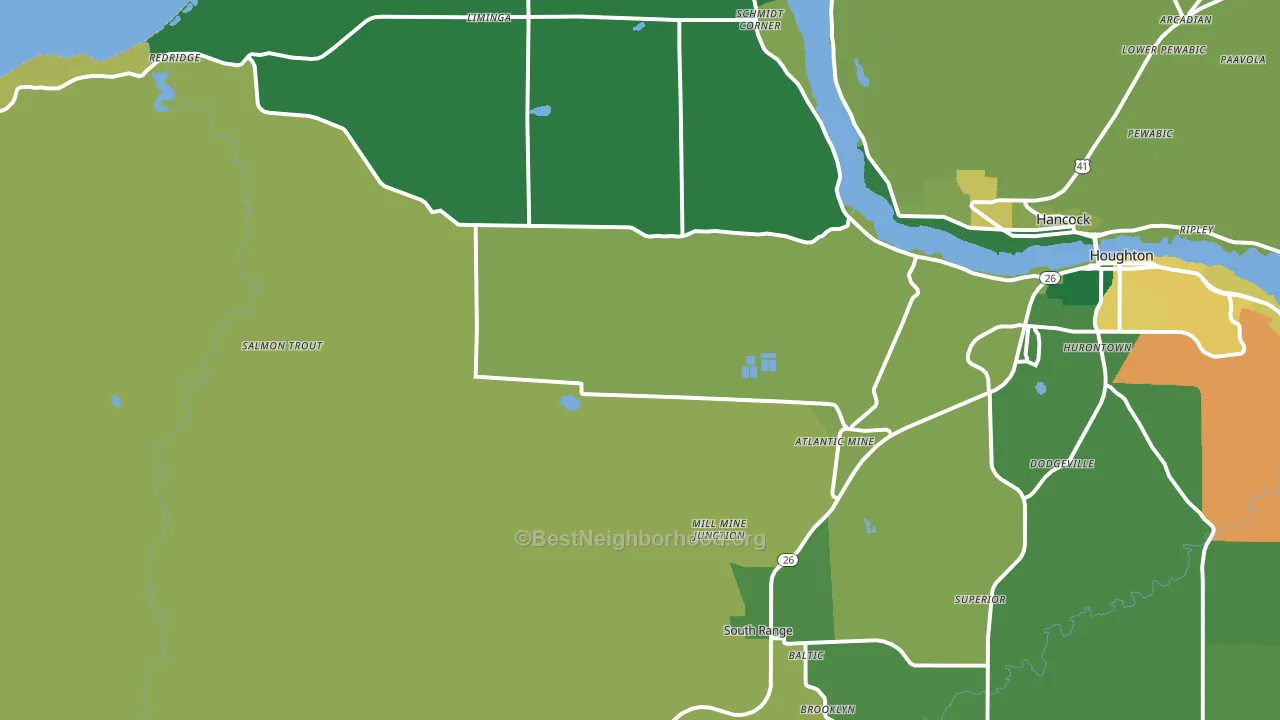 49905, MI block-group voter-turnout map