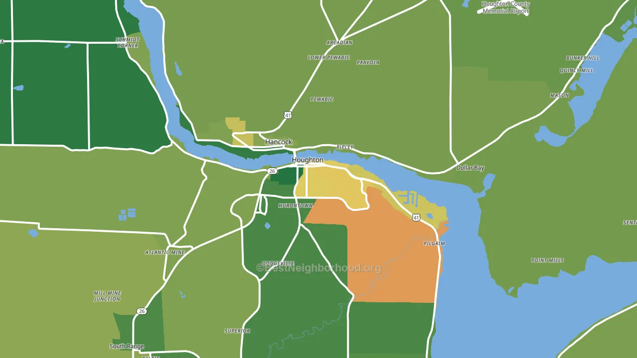 49931, MI block-group voter-turnout map