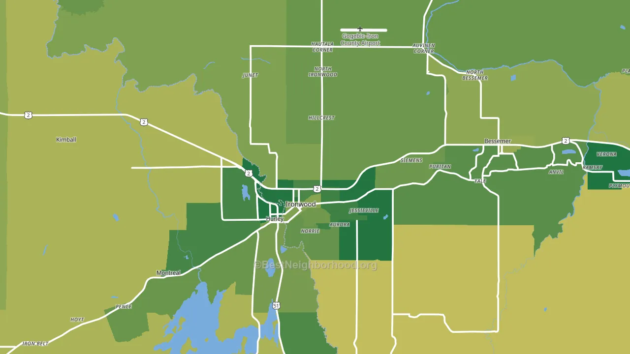 49938, MI block-group voter-turnout map