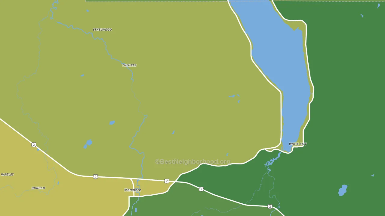 49947, MI block-group voter-turnout map
