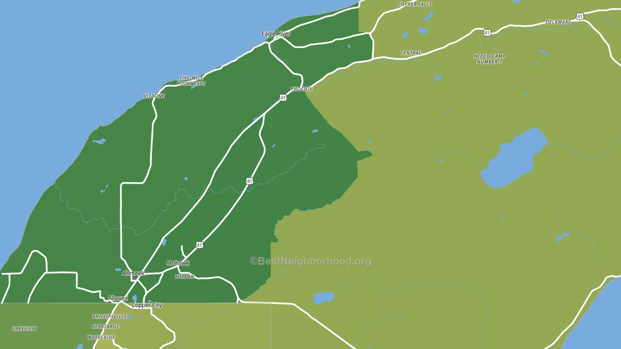 49950, MI block-group voter-turnout map