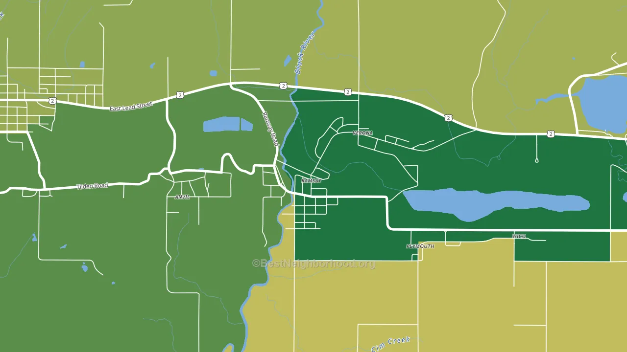 49959, MI block-group voter-turnout map