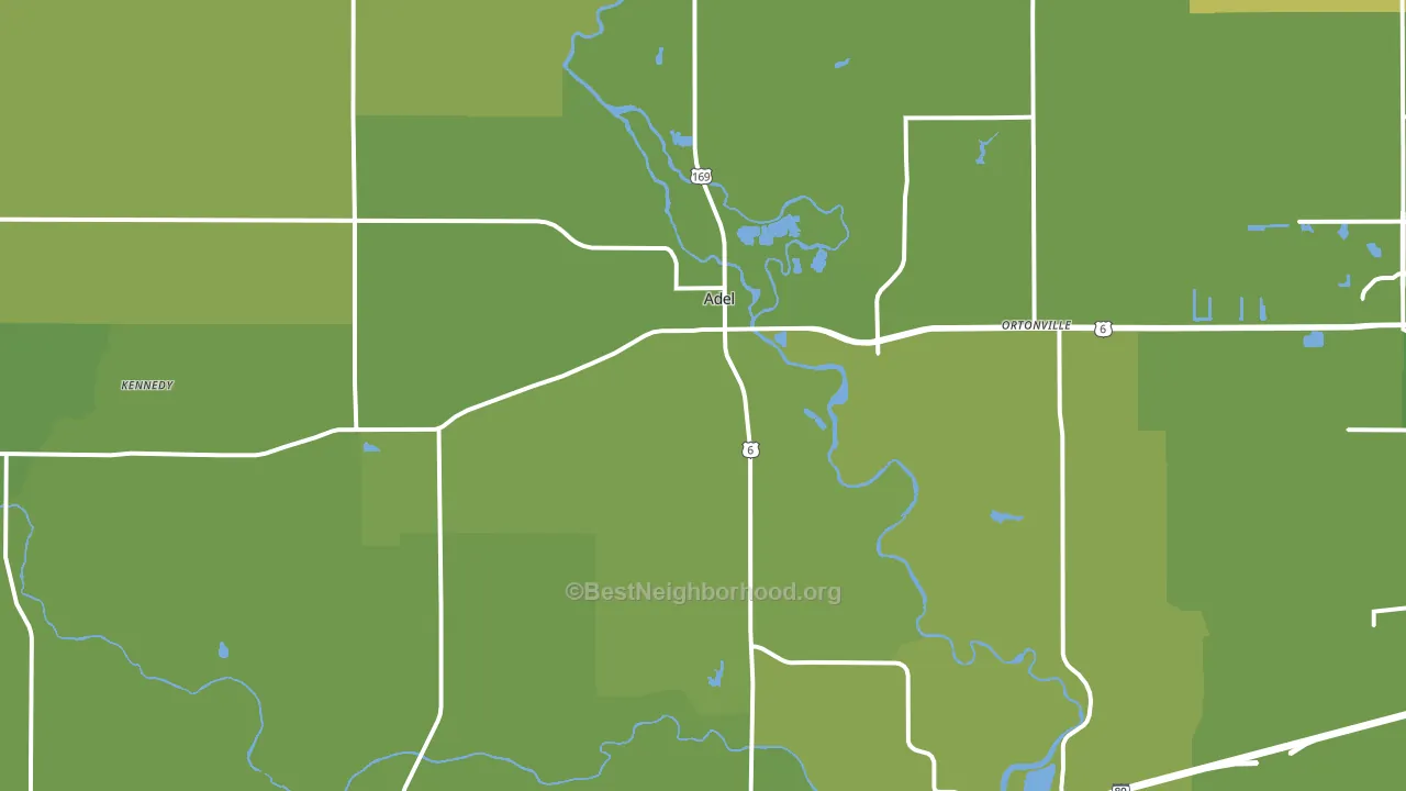 50003, IA block-group voter-turnout map