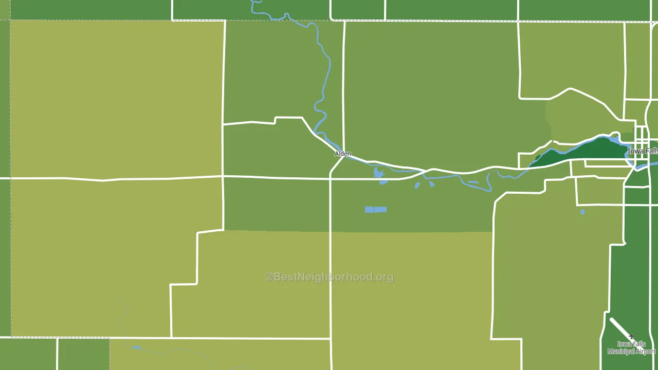 50006, IA block-group voter-turnout map