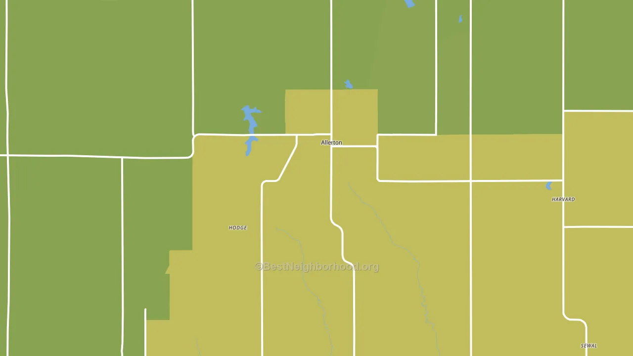 50008, IA block-group voter-turnout map