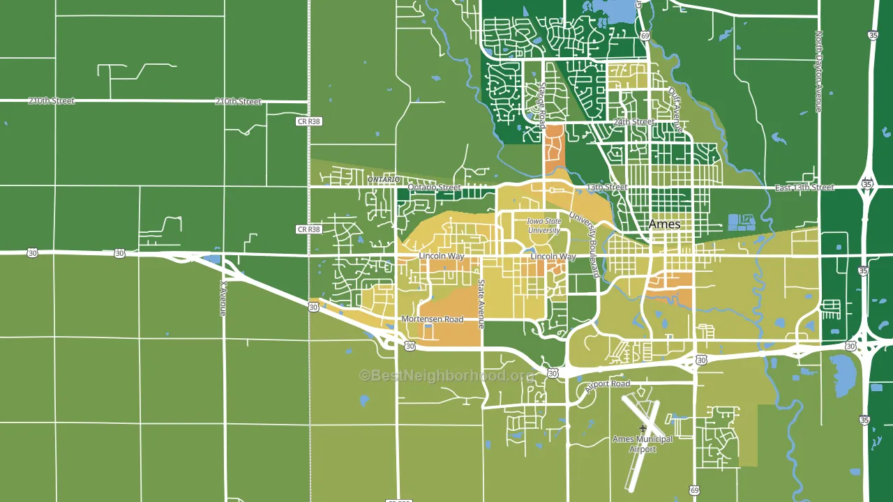 50014, IA block-group voter-turnout map