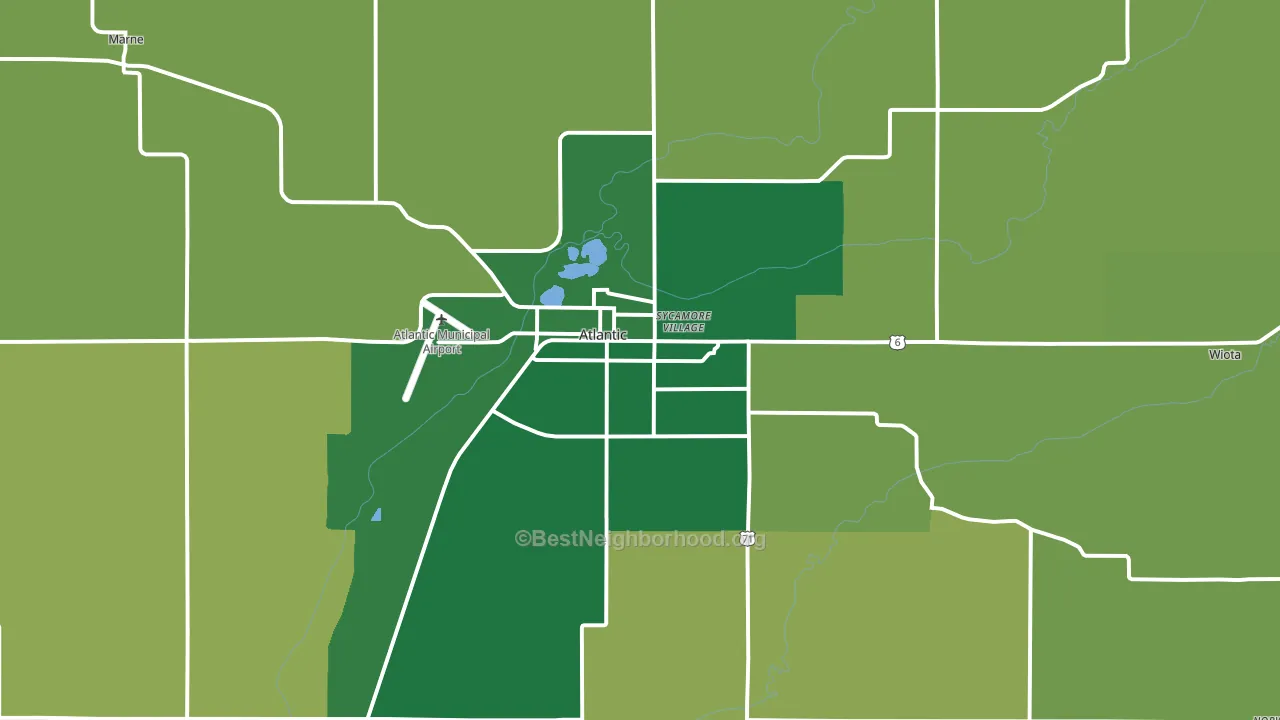 50022, IA block-group voter-turnout map