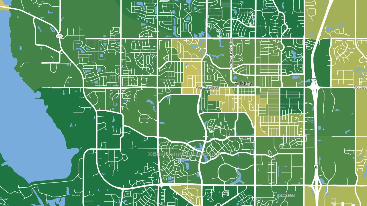 50023, IA block-group voter-turnout map