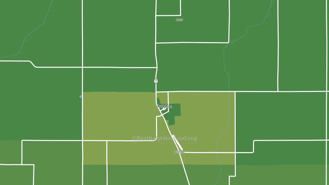 50025, IA block-group voter-turnout map