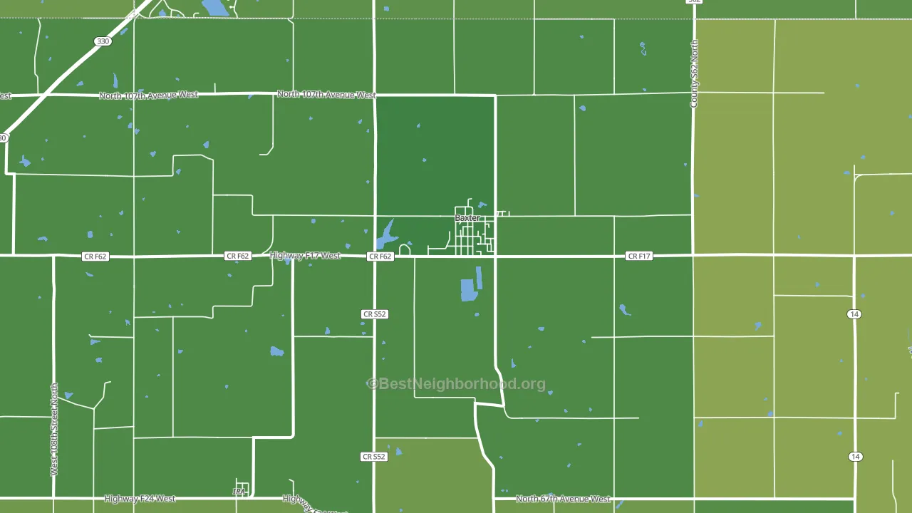 50028, IA block-group voter-turnout map