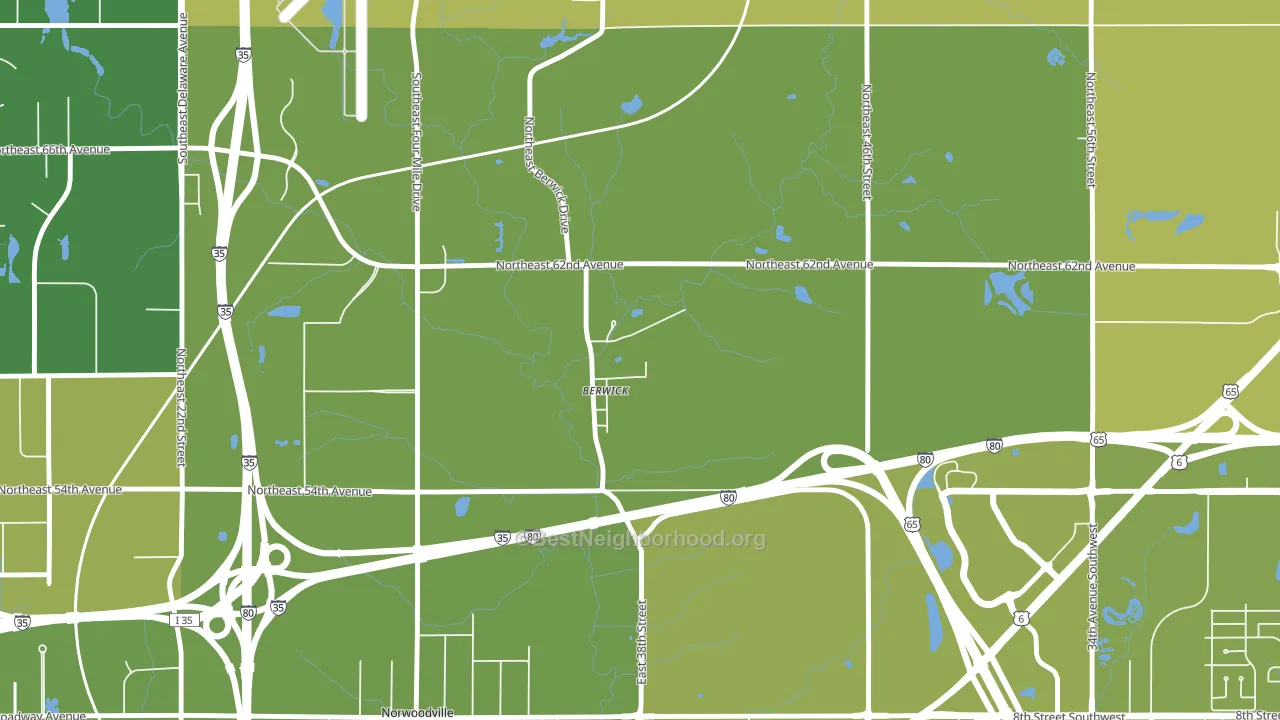 50032, IA block-group voter-turnout map