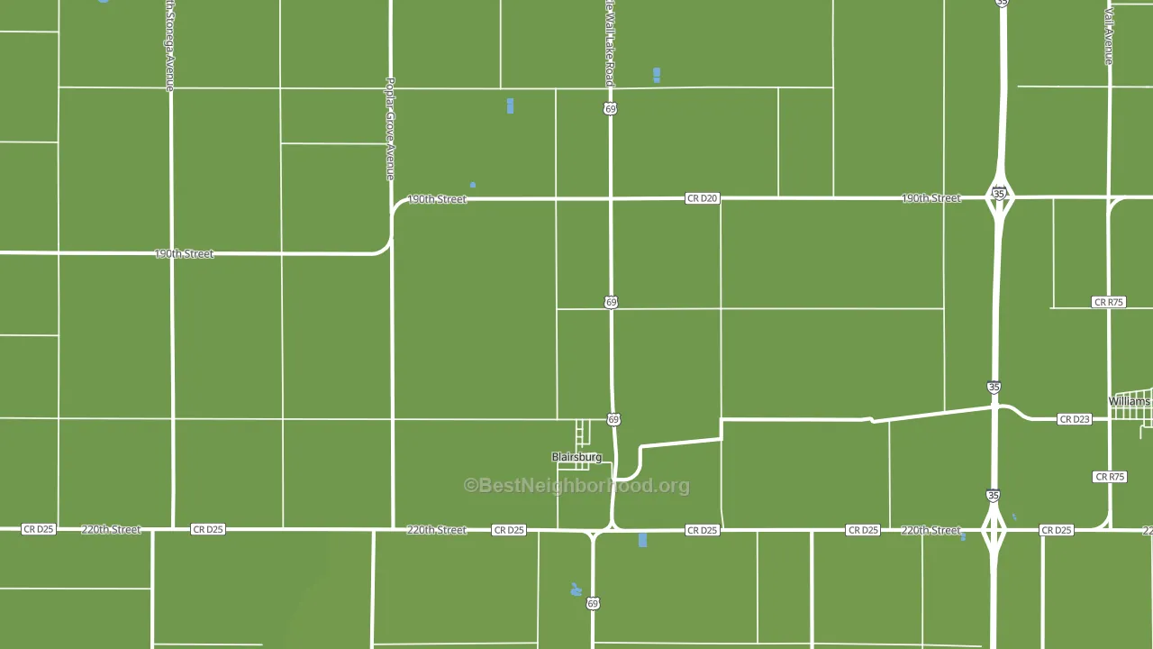 50034, IA block-group voter-turnout map