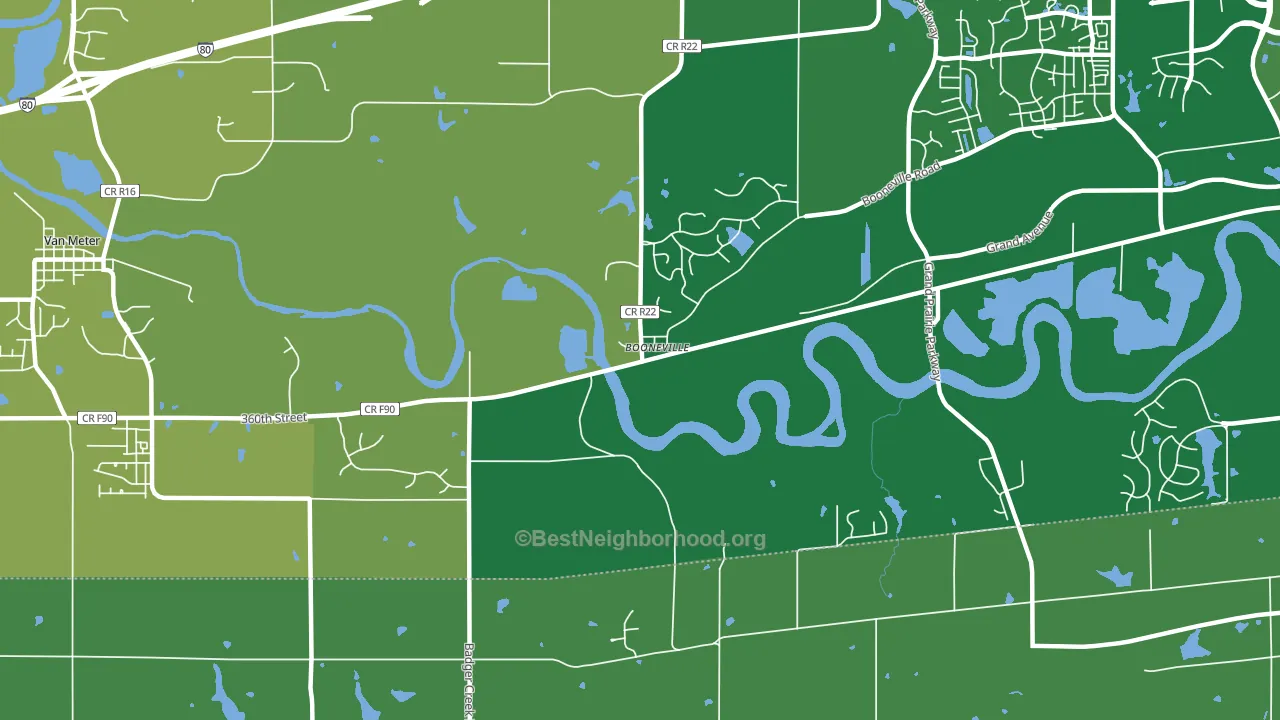 50038, IA block-group voter-turnout map