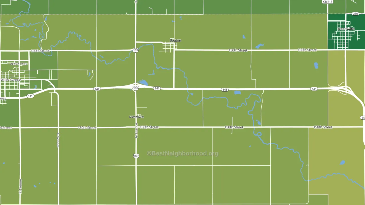 50039, IA block-group voter-turnout map