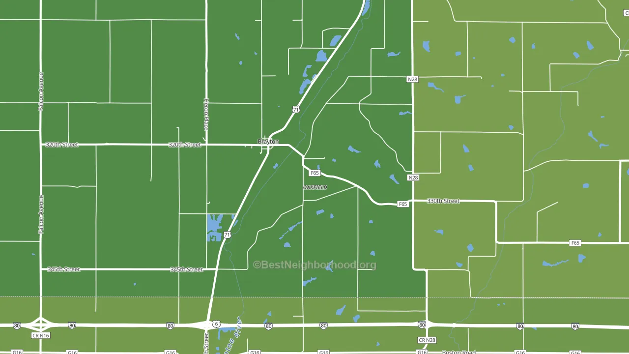 50042, IA block-group voter-turnout map