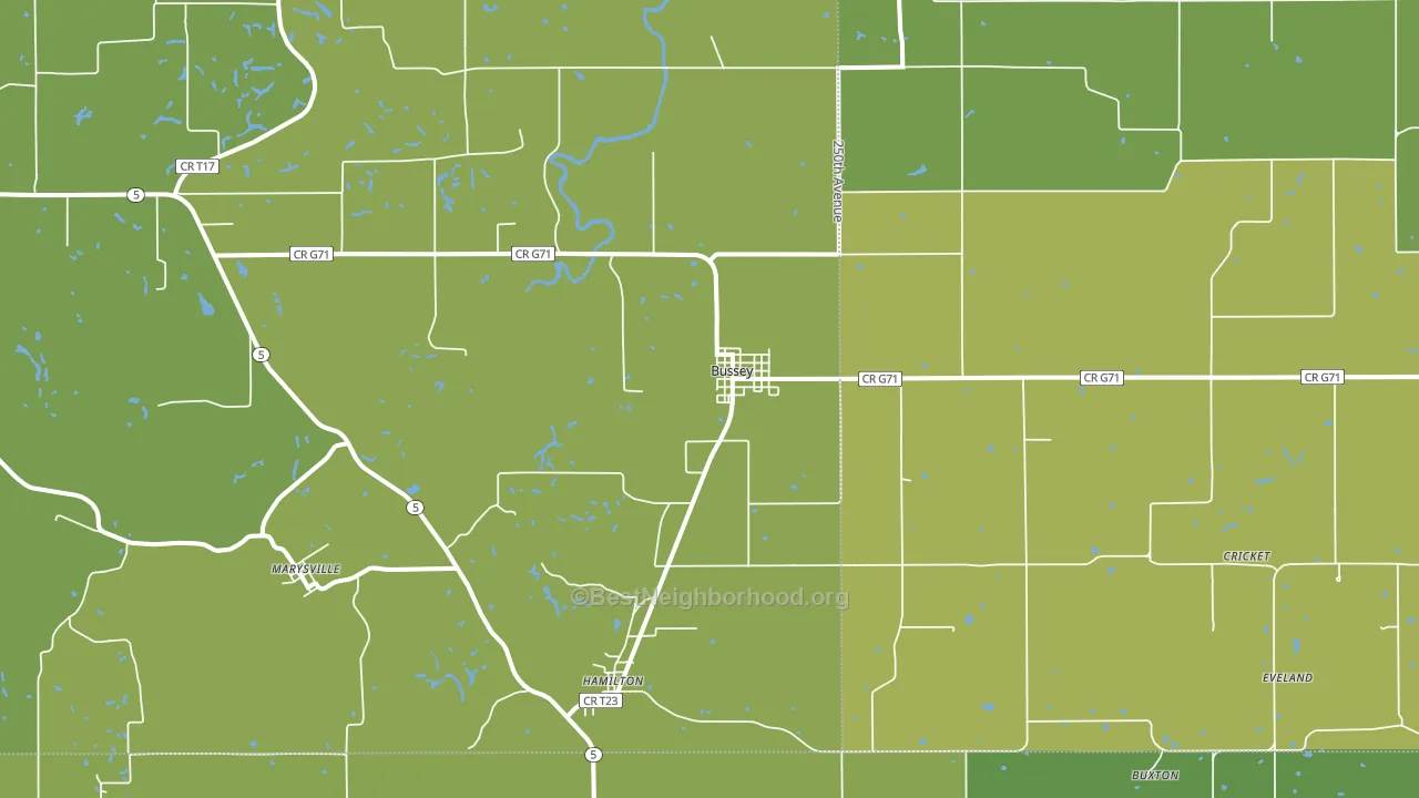 50044, IA block-group voter-turnout map
