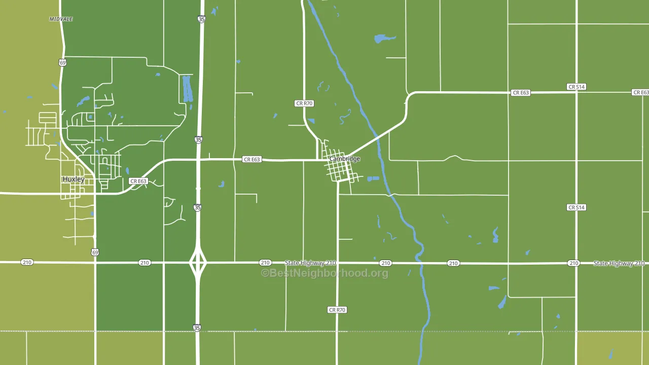 50046, IA block-group voter-turnout map
