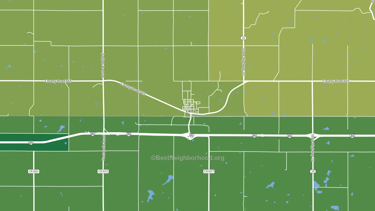 50048, IA block-group voter-turnout map