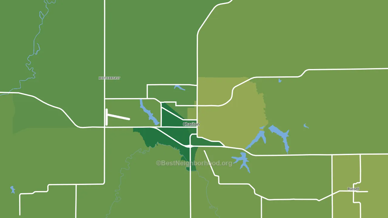 50049, IA block-group voter-turnout map