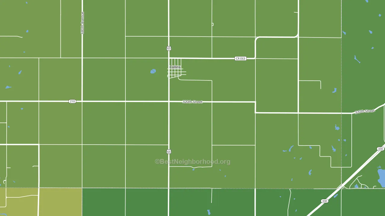 50055, IA block-group voter-turnout map
