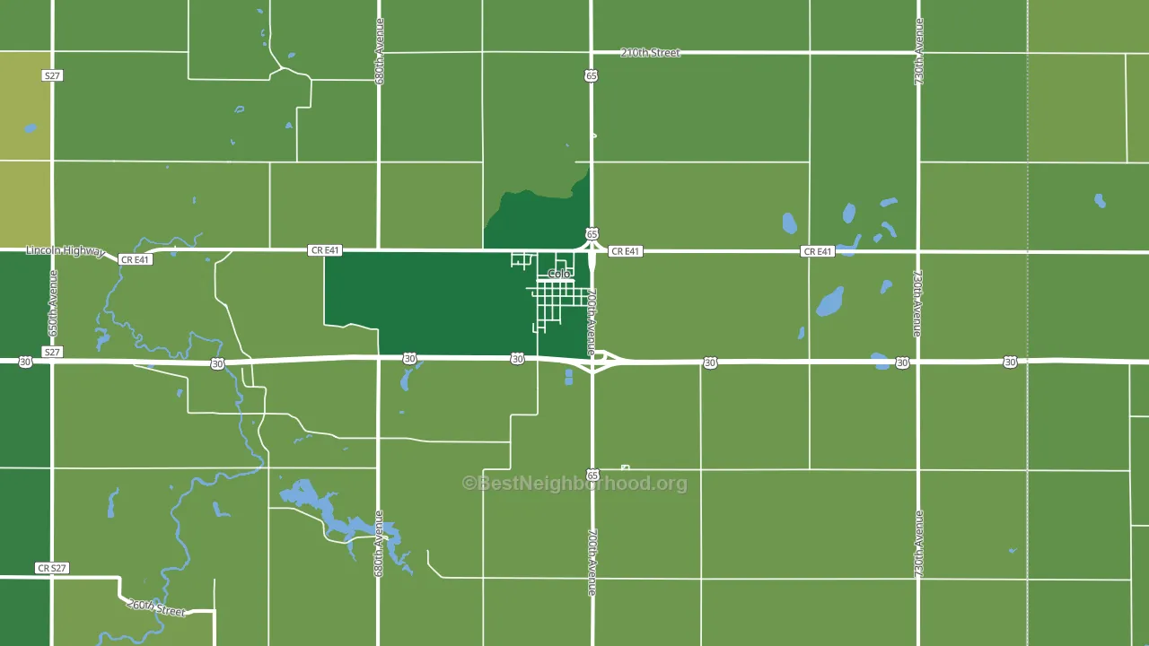 50056, IA block-group voter-turnout map