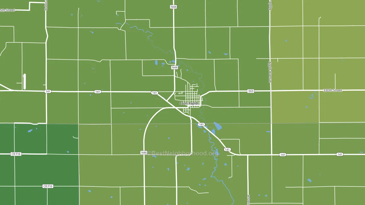 50058, IA block-group voter-turnout map