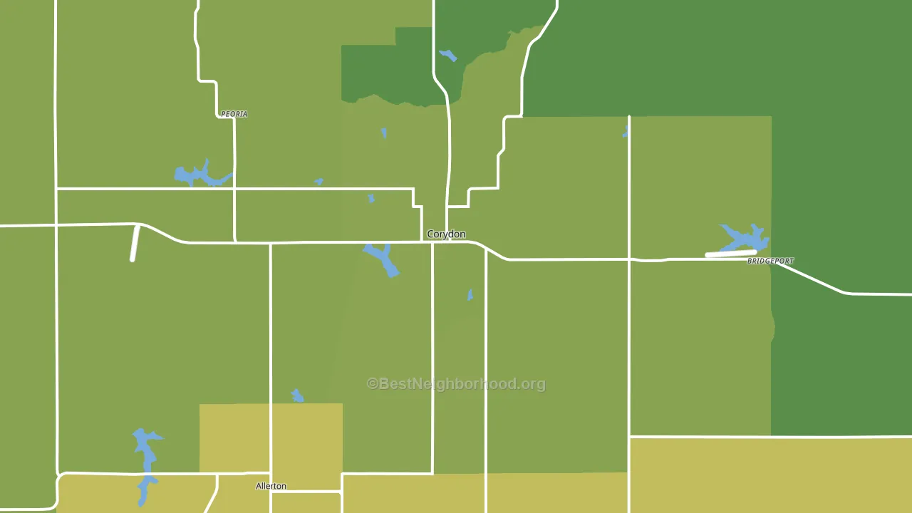 50060, IA block-group voter-turnout map