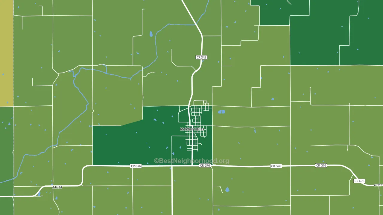 50062, IA block-group voter-turnout map