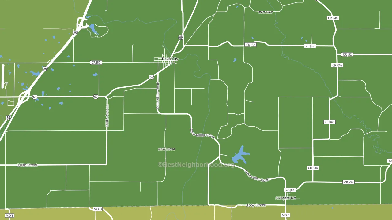 50065, IA block-group voter-turnout map