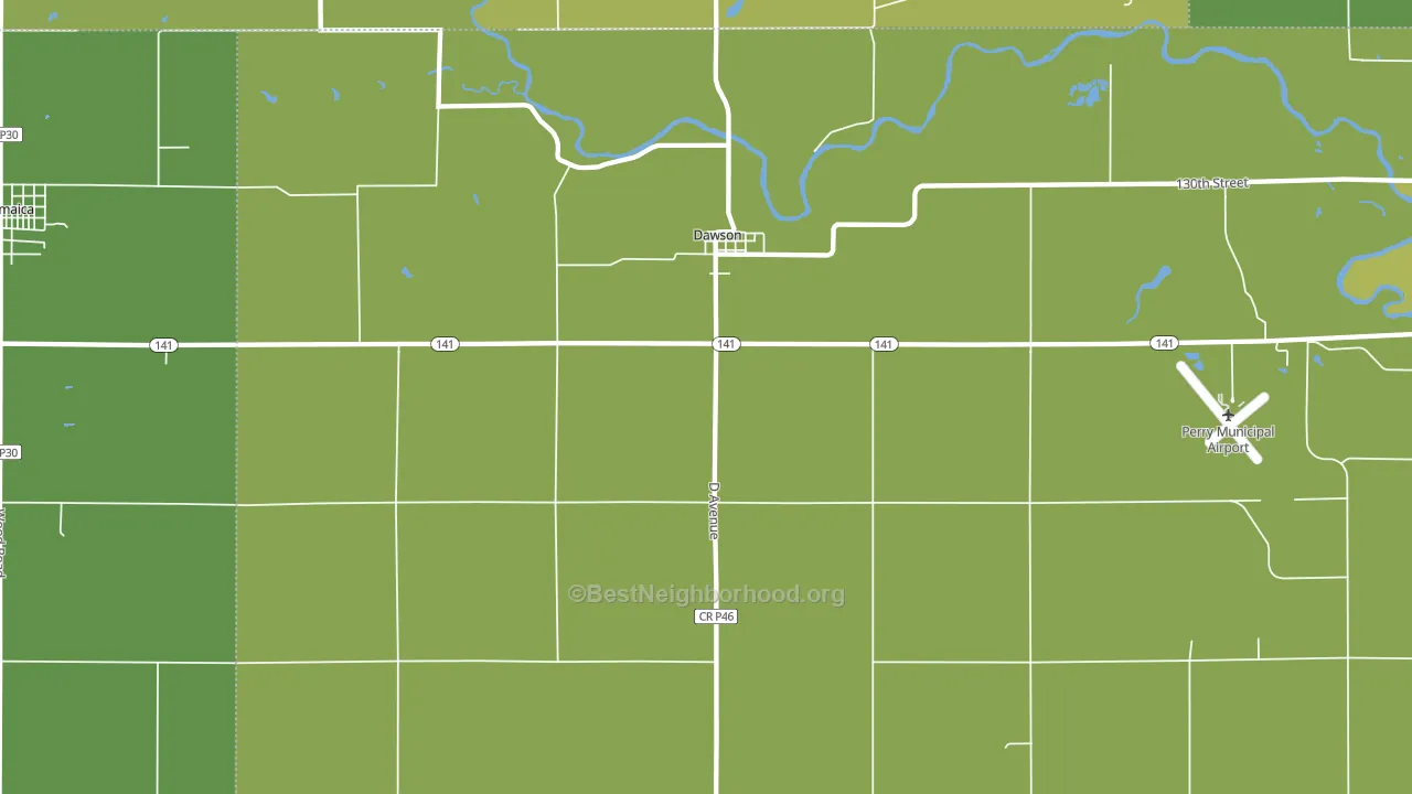 50066, IA block-group voter-turnout map