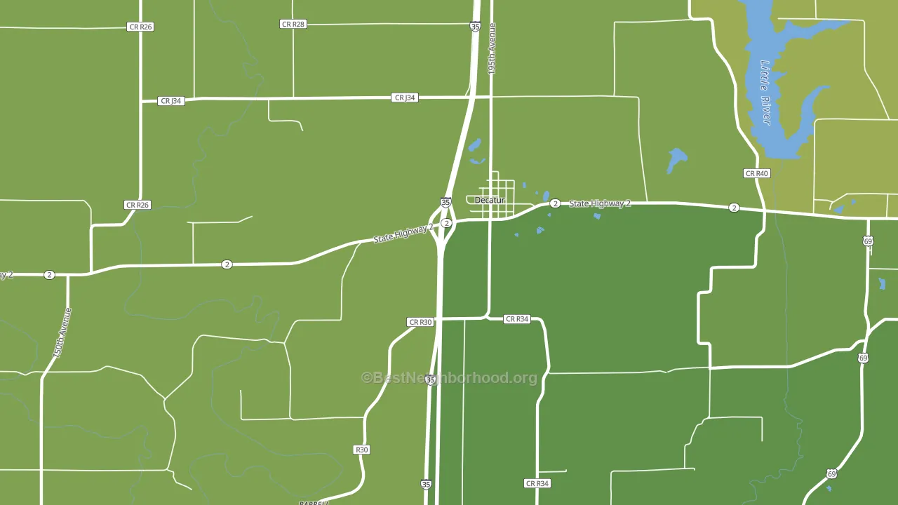 50067, IA block-group voter-turnout map