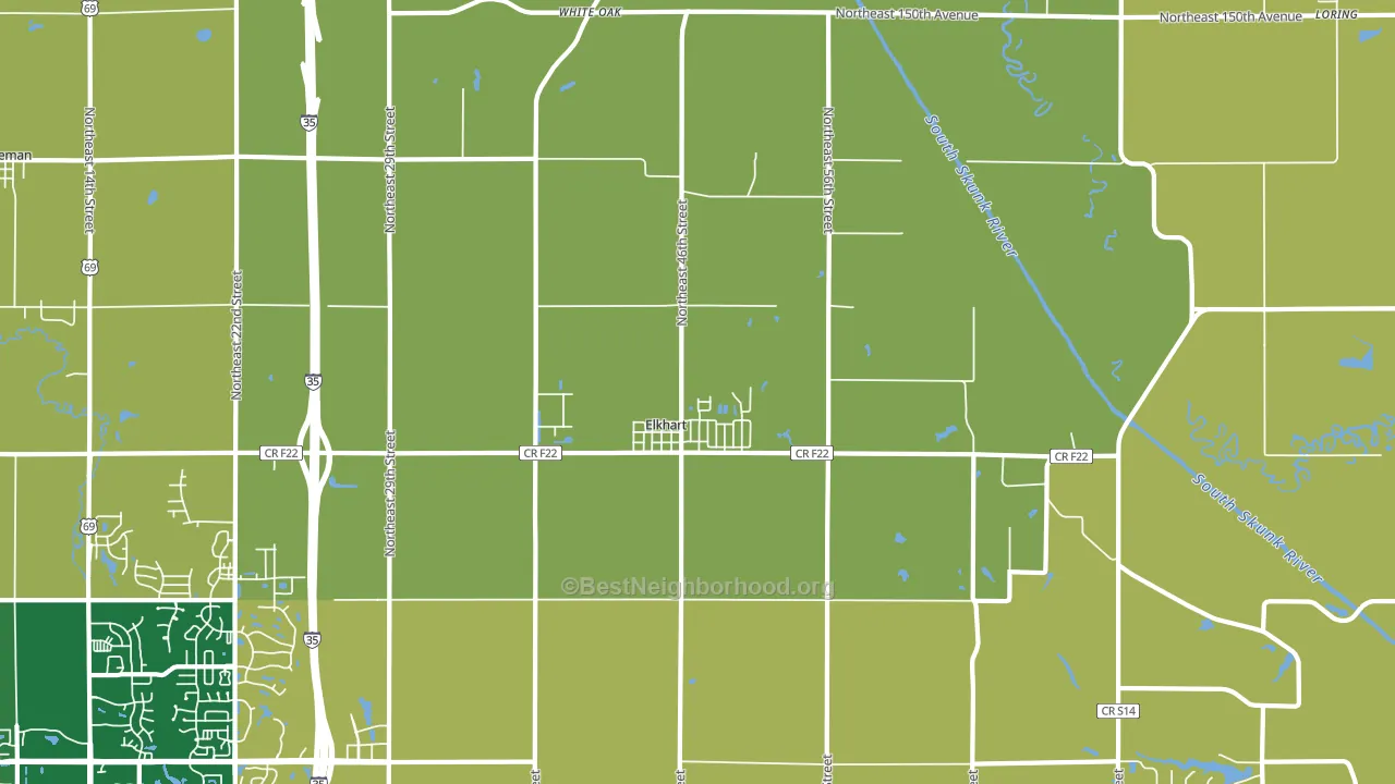 50073, IA block-group voter-turnout map