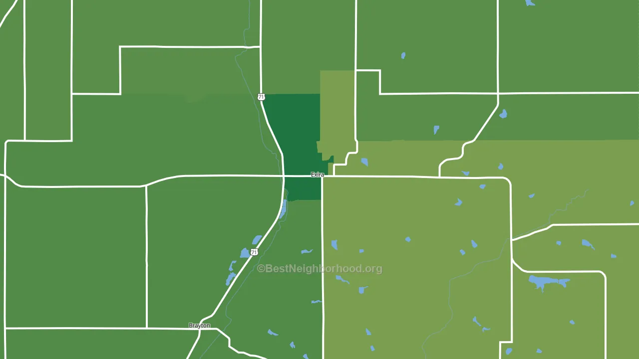 50076, IA block-group voter-turnout map