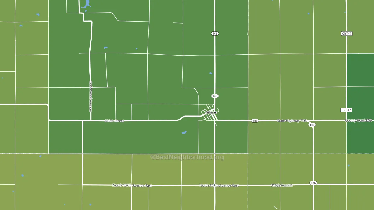 50106, IA block-group voter-turnout map