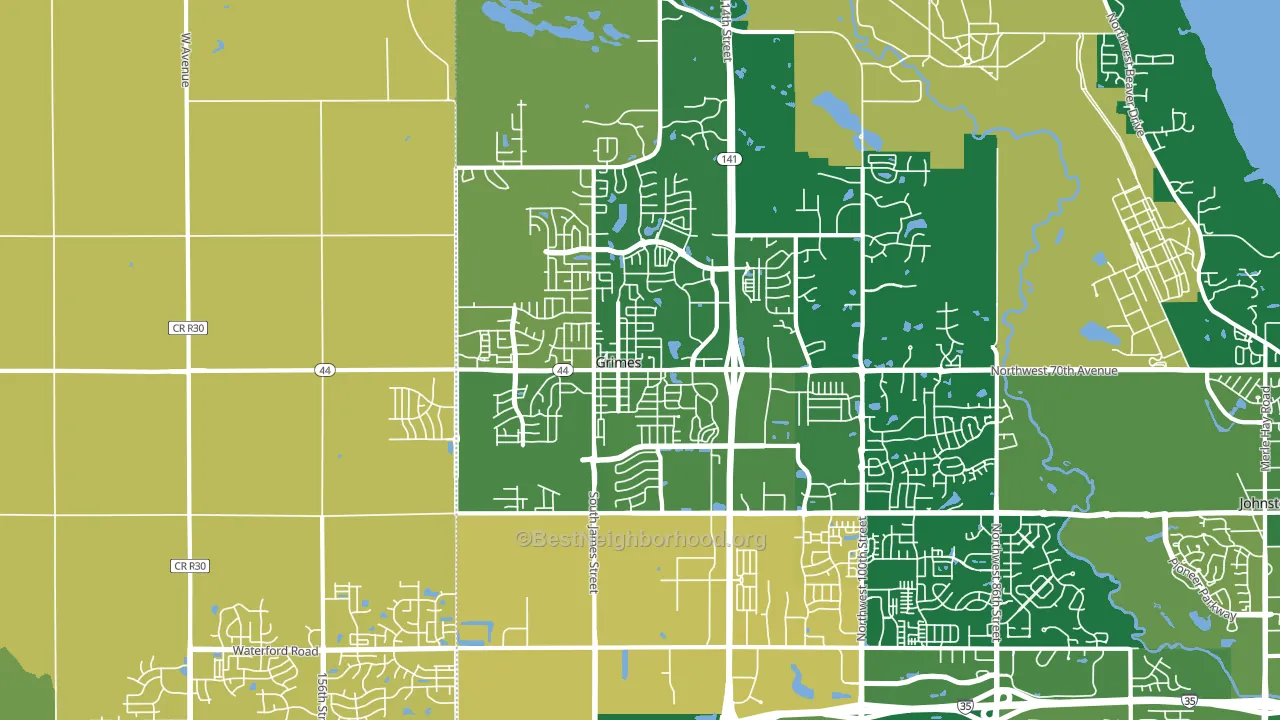 50111, IA block-group voter-turnout map
