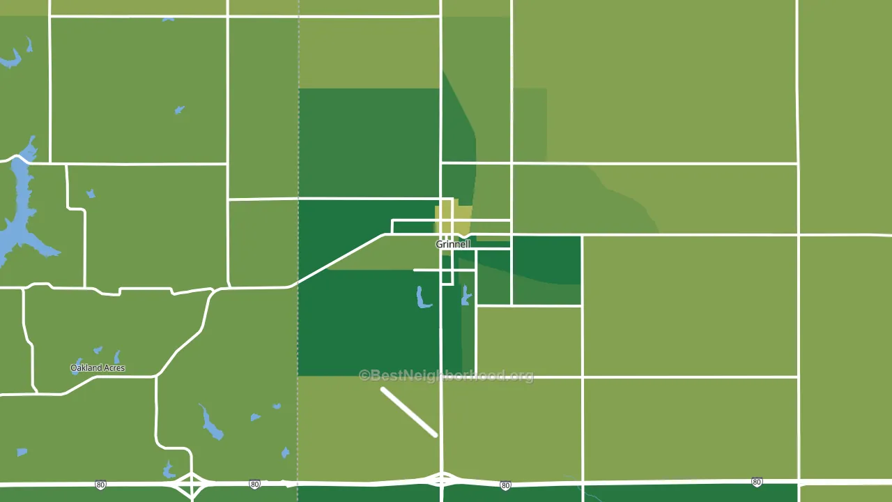50112, IA block-group voter-turnout map