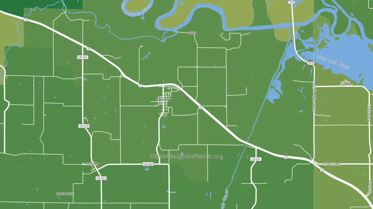 50118, IA block-group voter-turnout map