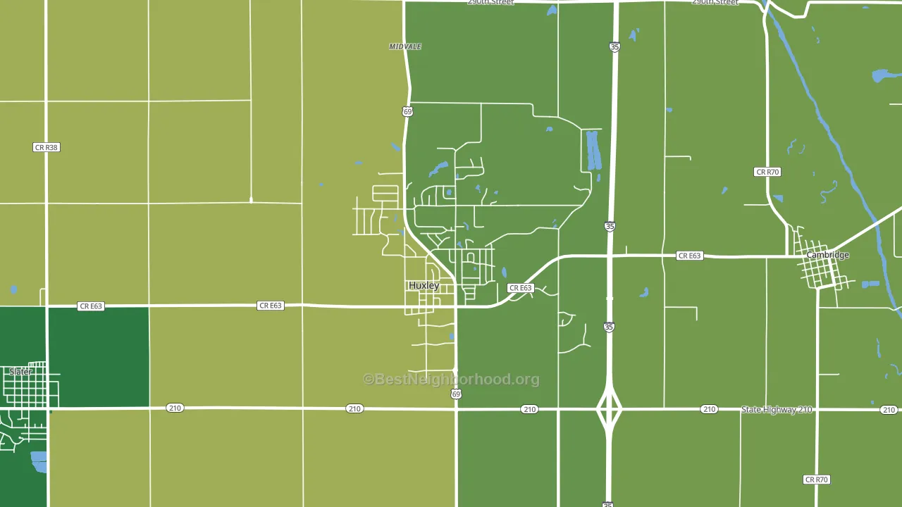 50124, IA block-group voter-turnout map