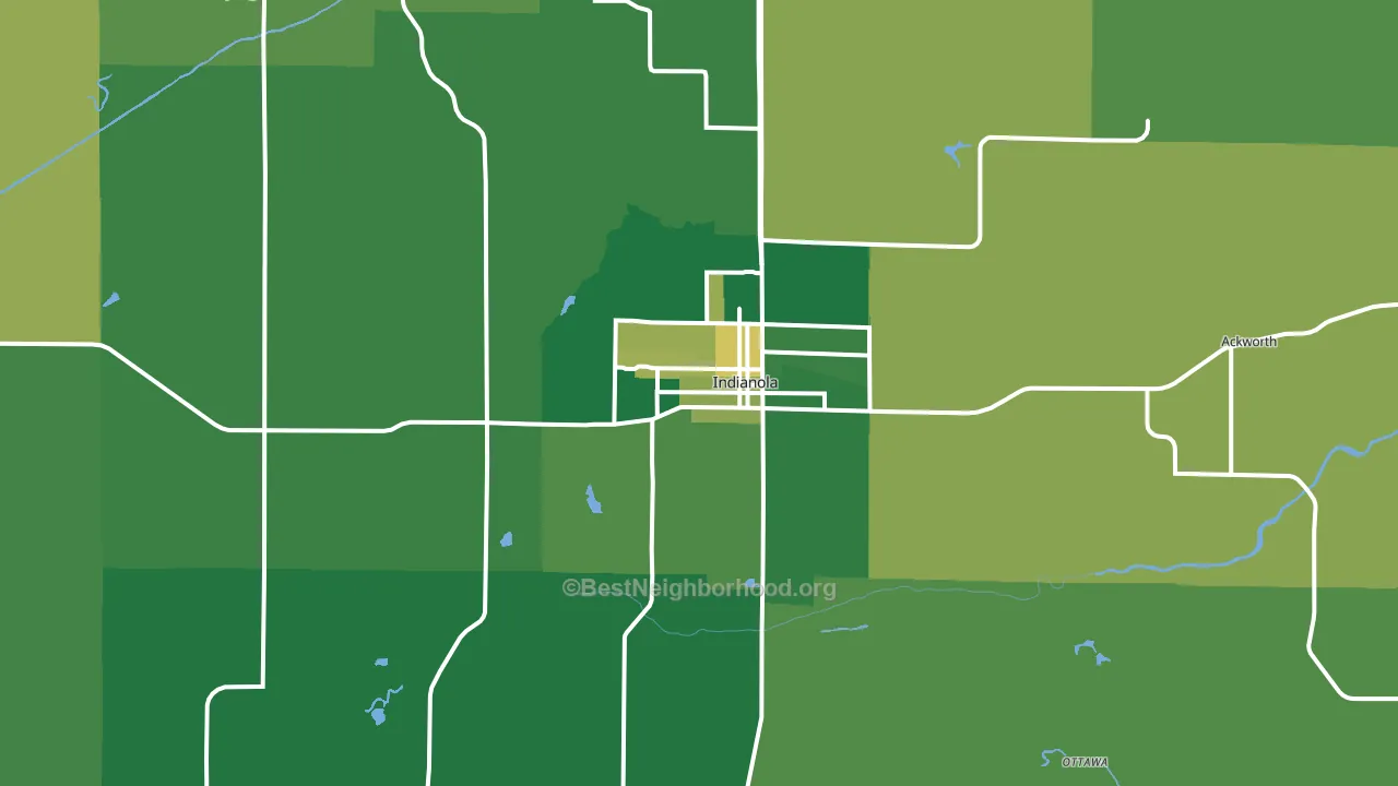50125, IA block-group voter-turnout map