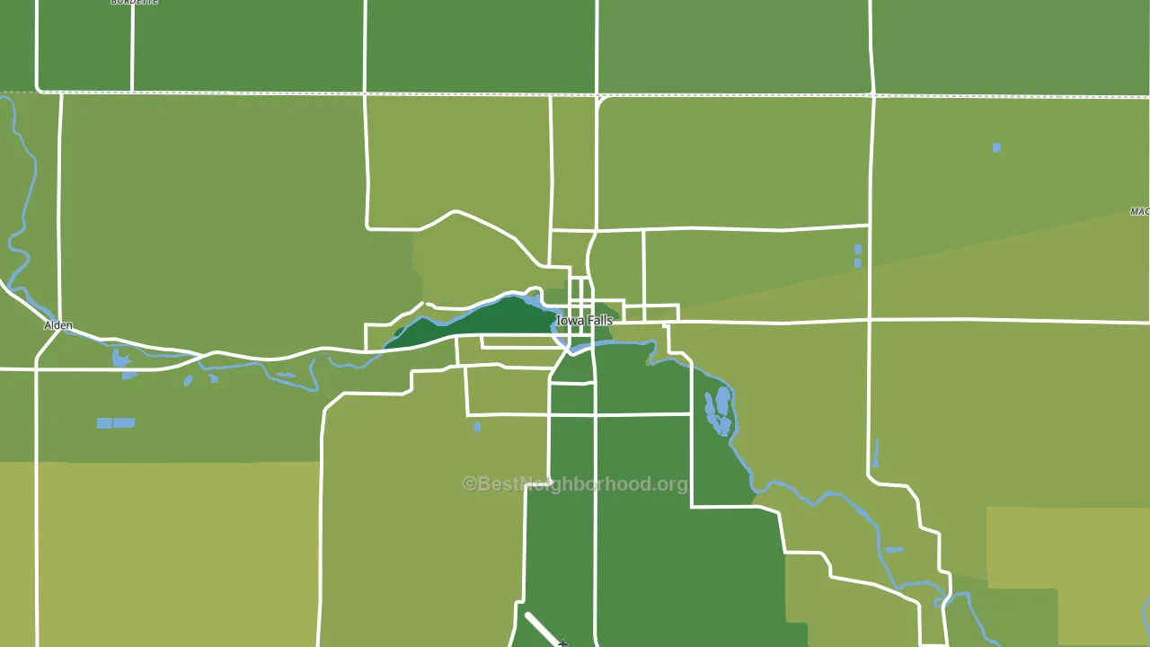 50126, IA block-group voter-turnout map