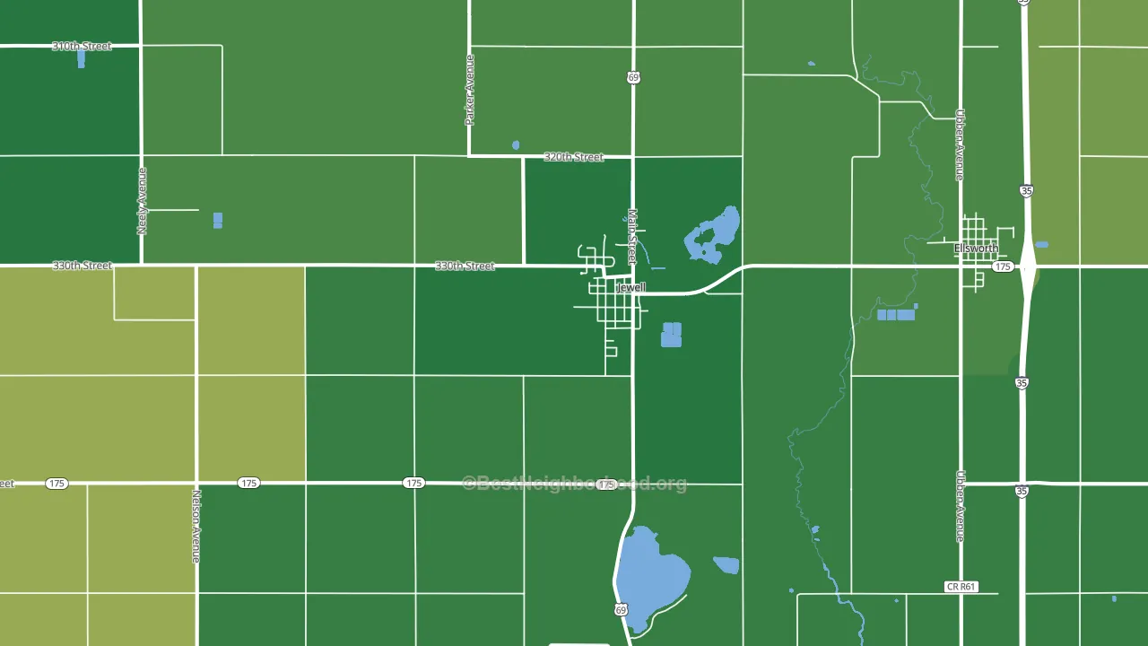 50130, IA block-group voter-turnout map