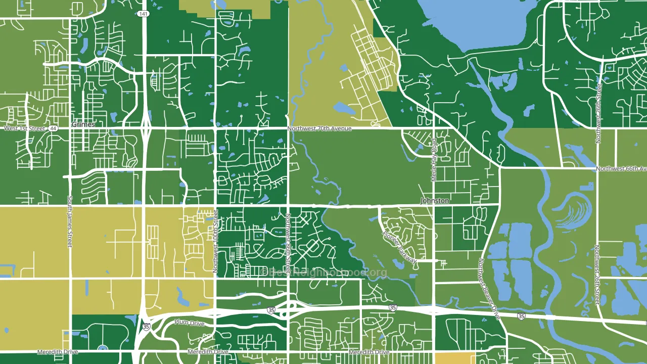 50131, IA block-group voter-turnout map