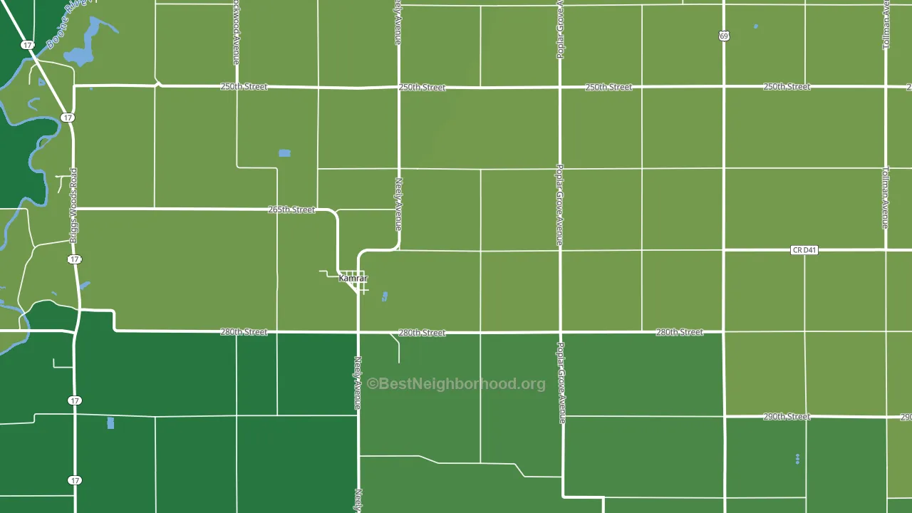 50132, IA block-group voter-turnout map