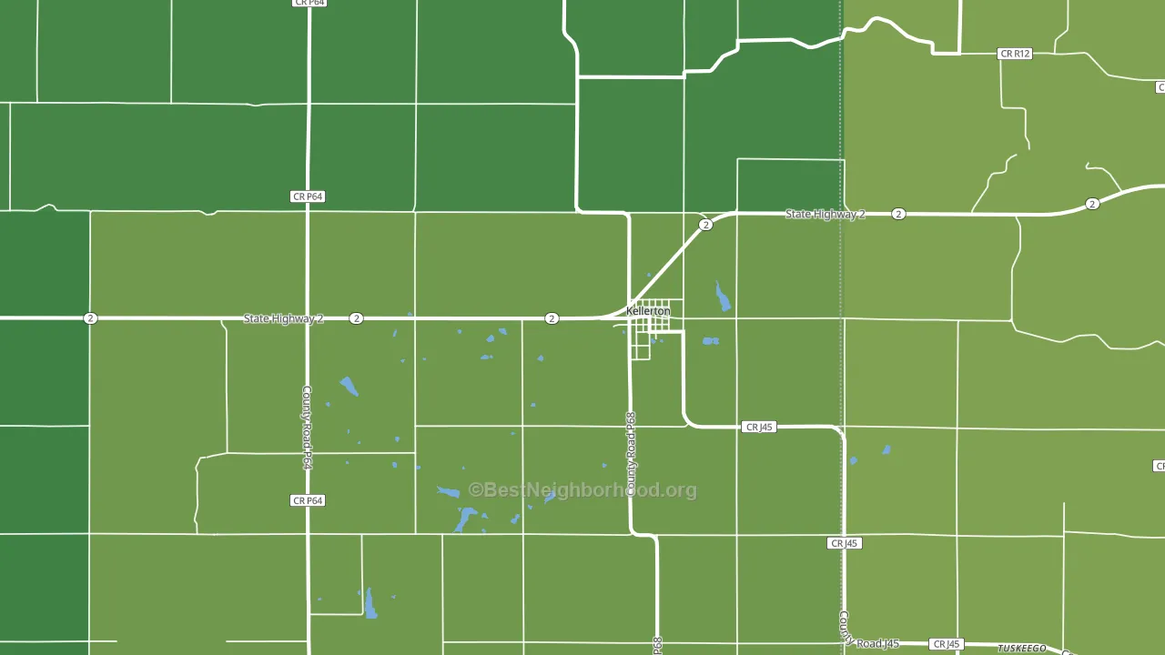 50133, IA block-group voter-turnout map