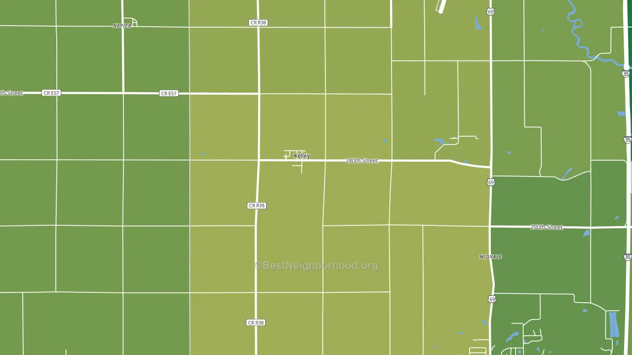 50134, IA block-group voter-turnout map